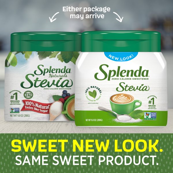 Splenda甜菊甜味剂9.8盎司罐-甜蜜的新面貌。同样的甜产品。
