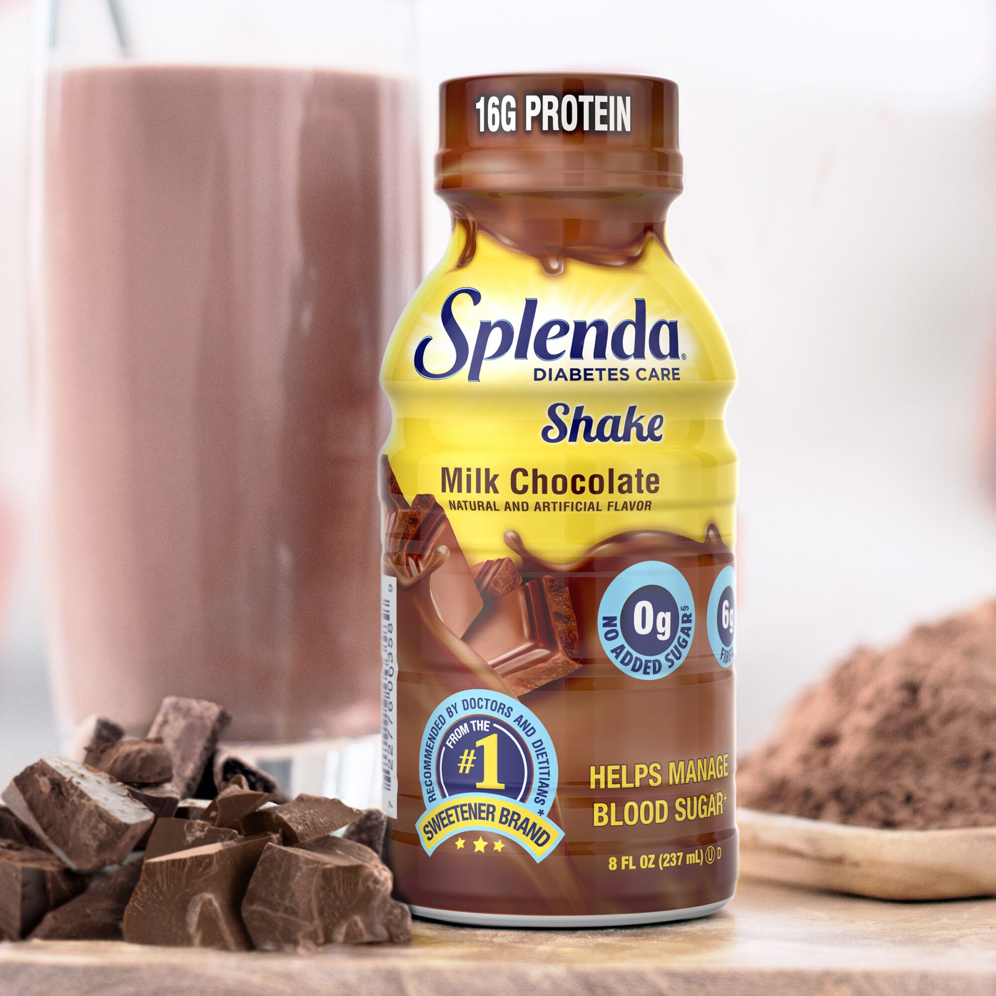 Splenda®牛奶巧克力糖尿病护理奶昔-柔滑细腻