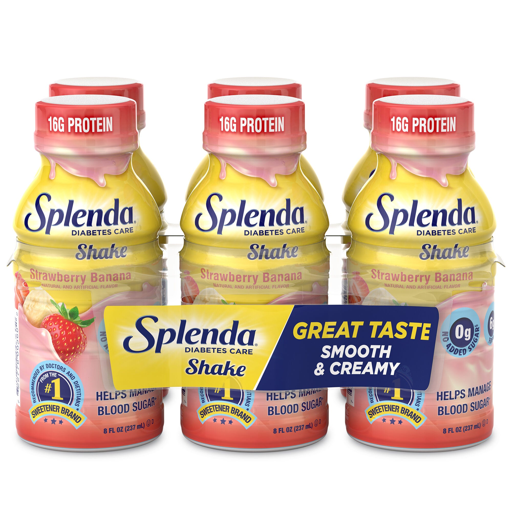 Splenda®草莓香蕉糖尿病护理奶昔- 6包