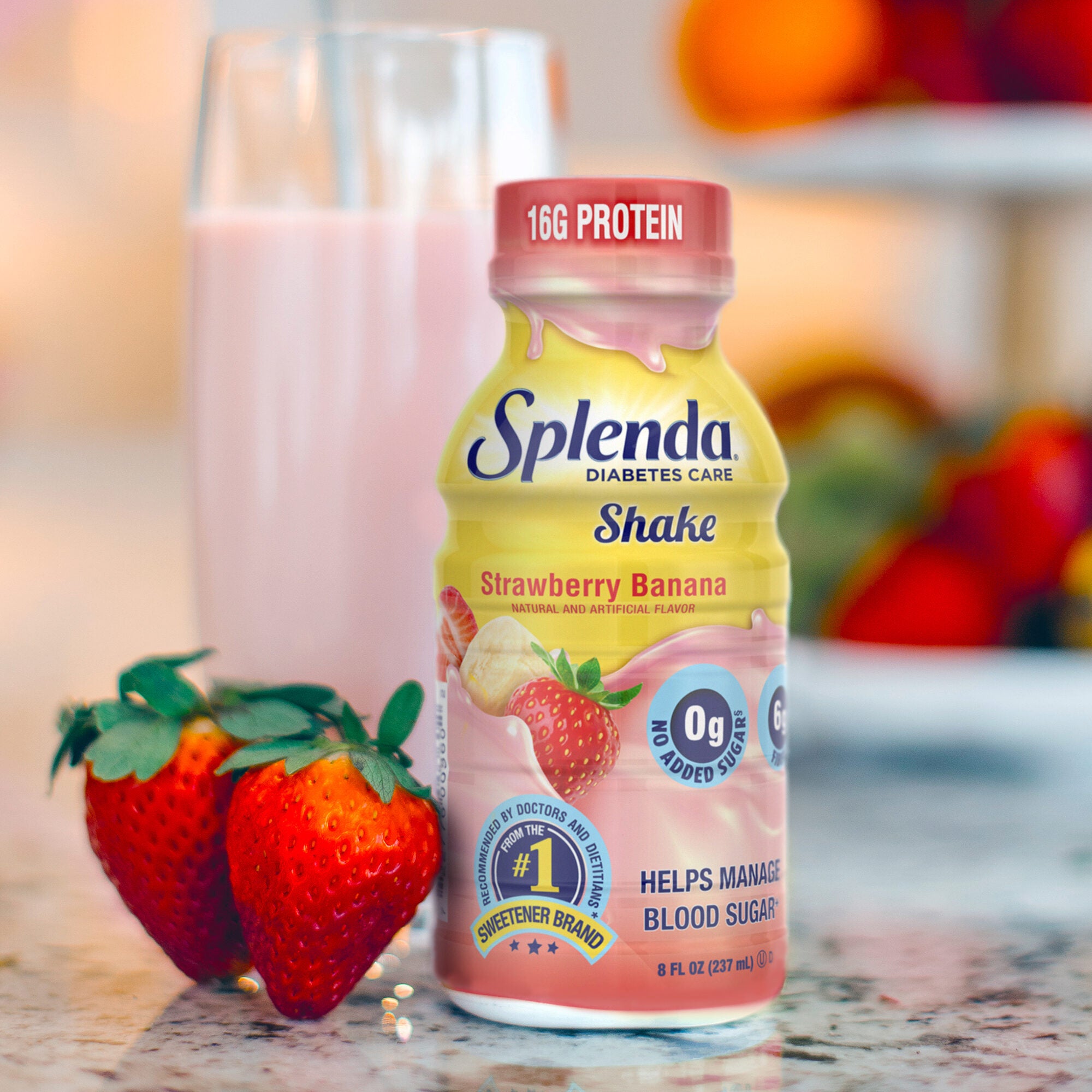 Splenda®草莓香蕉糖尿病护理奶昔-柔滑细腻