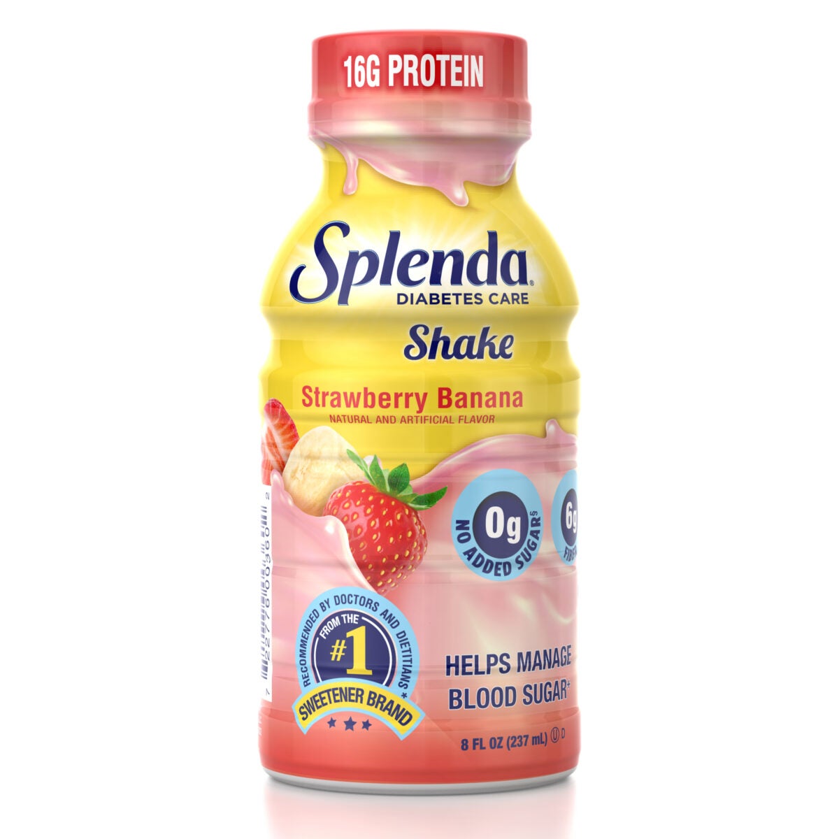 Splenda®草莓香蕉糖尿病护理奶昔-前面