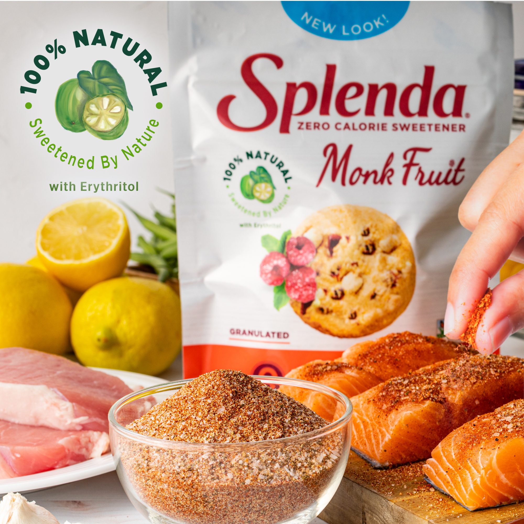 Splenda和尚水果甜味剂3磅袋- 100%天然-甜由天然赤藓糖醇