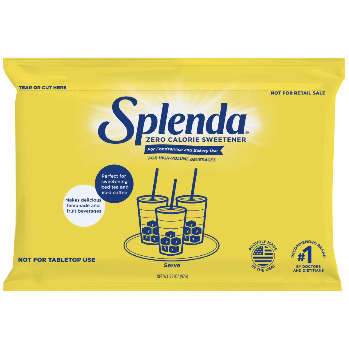 Splenda®颗粒甜味剂用于大容量饮料24/3.25oz袋