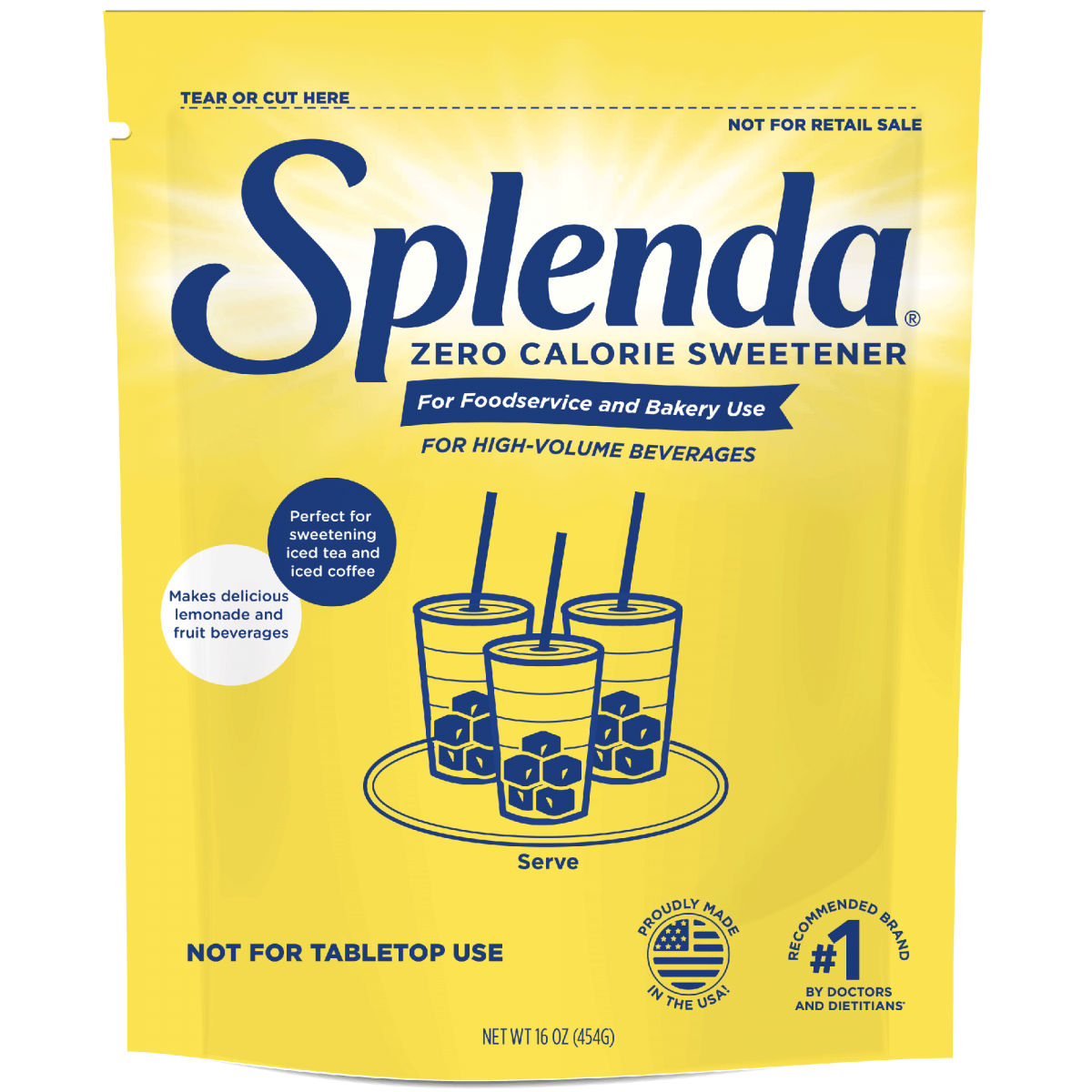 Splenda®大容量饮料颗粒甜味剂12/16盎司袋