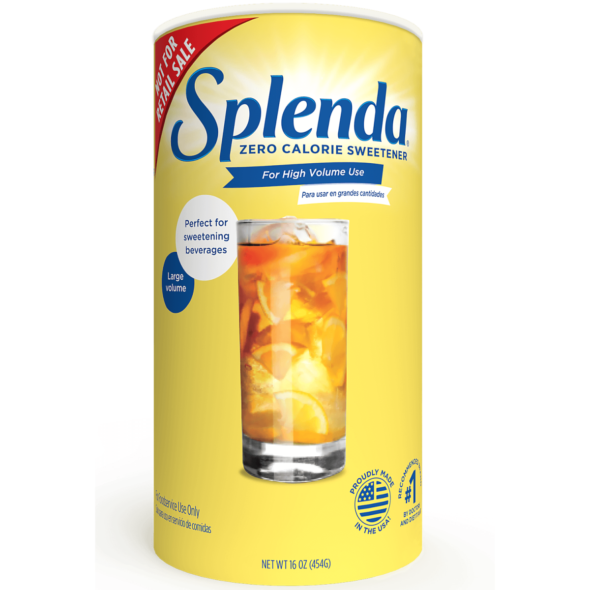 Splenda®大容量饮料颗粒甜味剂12/16盎司罐