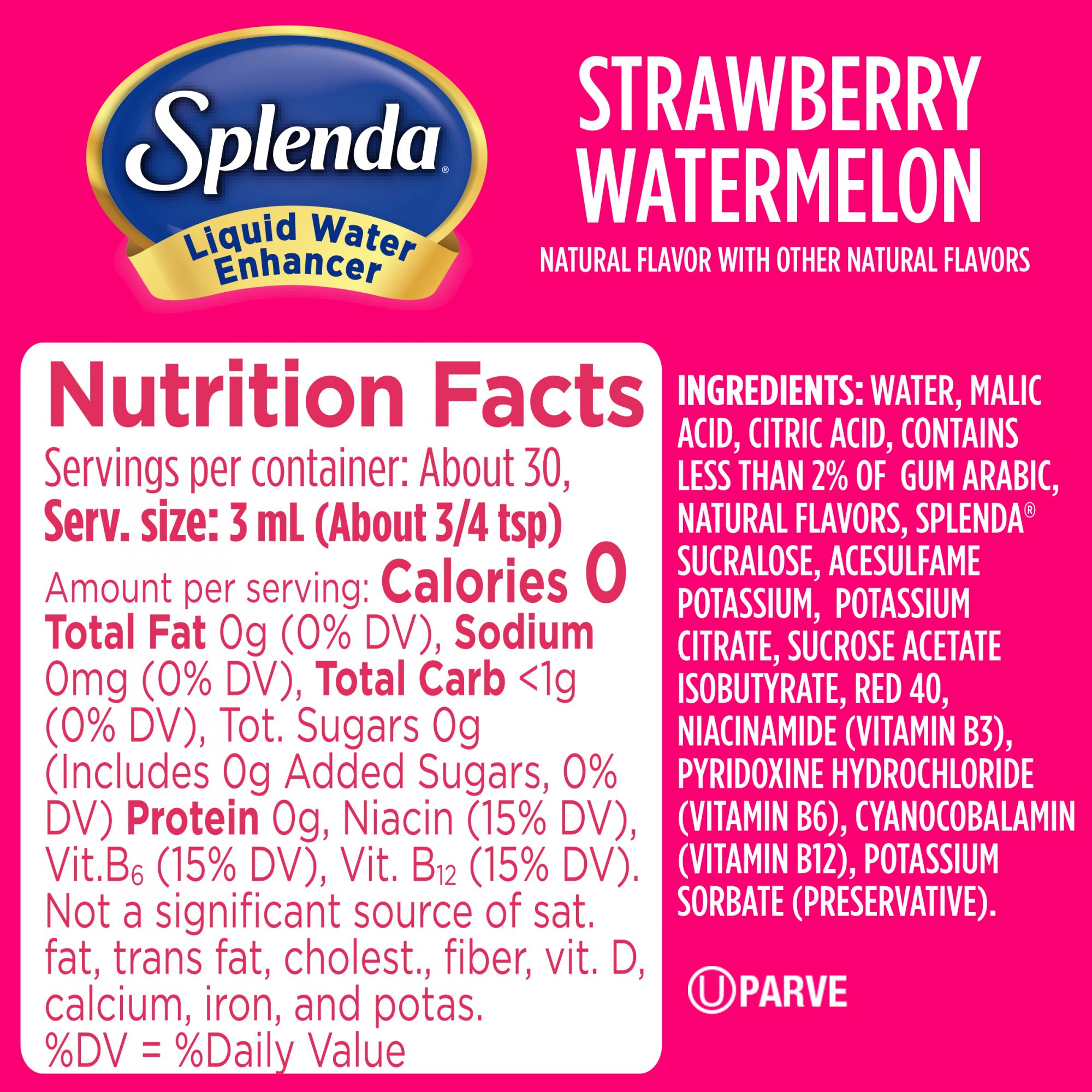 Splenda®草莓西瓜液态水增强营养