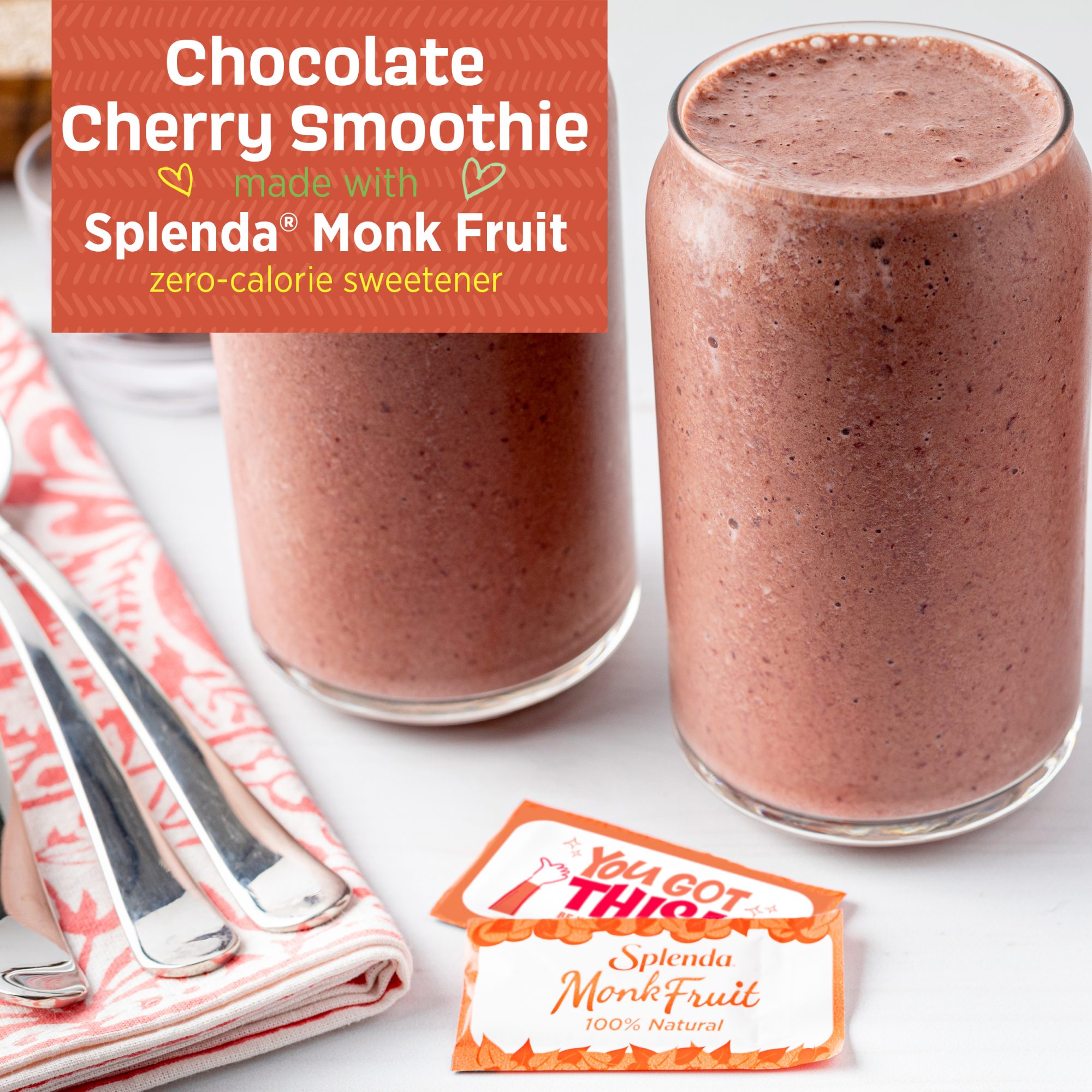 Splenda和尚水果甜味剂包-巧克力樱桃冰沙配方