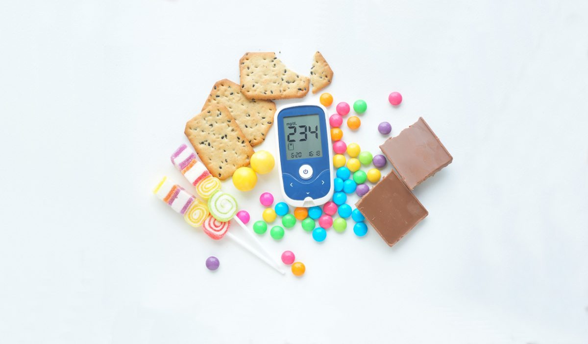 含糖糖果和血糖监测仪